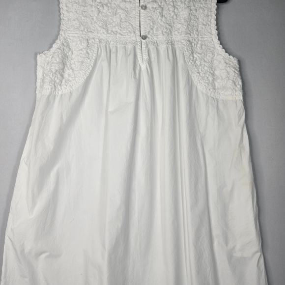 Sister Mary White Dress Size Large 100% Cotton Sleeveless Midi - Picture 12 of 16